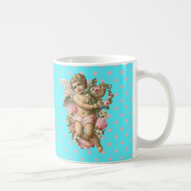 Taza De Café Ángel/querube - vintage (Derecha)
