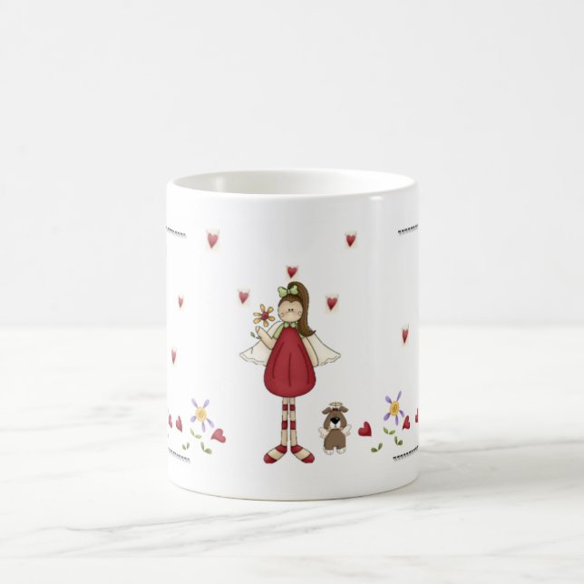 Taza De Café Ángel rojo del amor (Centro)