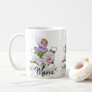 Taza De Café Angel Rosas Mug