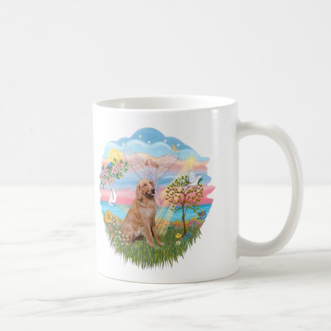 Taza De Café Angel Star - Golden Retriever #2 (Derecha)