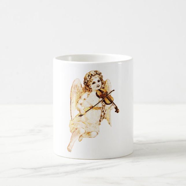 Taza De Café Ángel tocando un violín (Centro)
