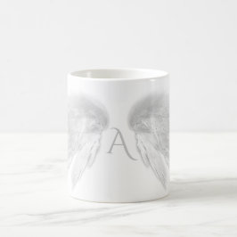 Taza De Café ANGEL WINGS Monograma blanco
