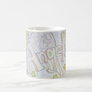 Taza De Café Angel Wings Word Art Personalizado Coffee Mug