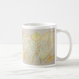 Taza De Café Angel Wings Word Art Personalizado Coffee Mug