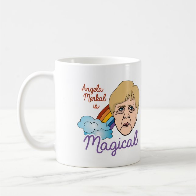 Taza De Café Angela Merkel es mágica - - (Izquierda)