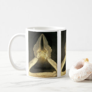 Taza De Café Ángeles antiguos flotando sobre Jesucristo