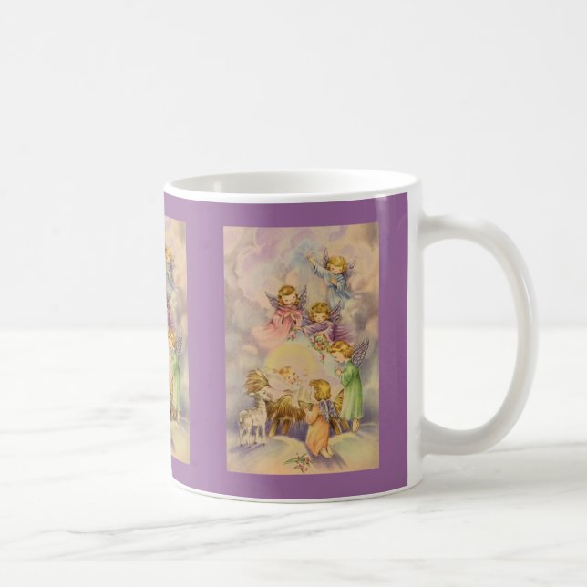 Taza De Café Ángeles con el bebé Jesús (Derecha)