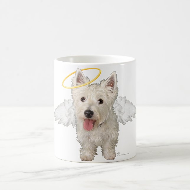 Taza De Café Ángeles de The Guardian Westie (Centro)