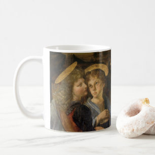Taza De Café Ángeles del Bautismo de Cristo de Leonardo da Vinc