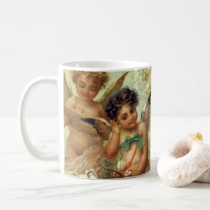 Taza De Café Ángeles músicos por Hans Zatzka, Bella Artes victo