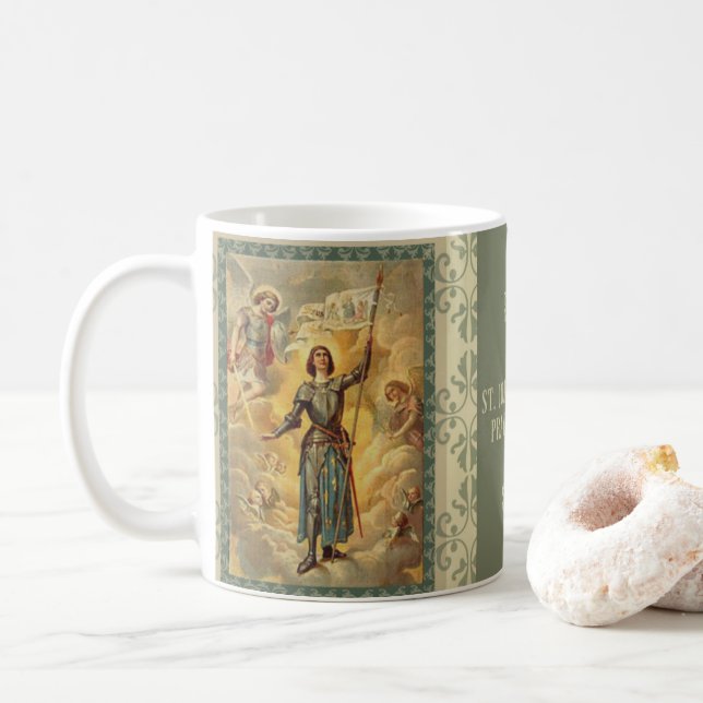 Taza De Café Ángeles Soldie del St. Juana de Arco San Miguel (Con donut)