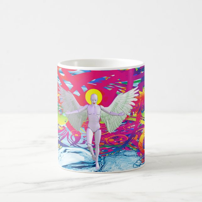 Taza De Café Angelic Robot (Centro)