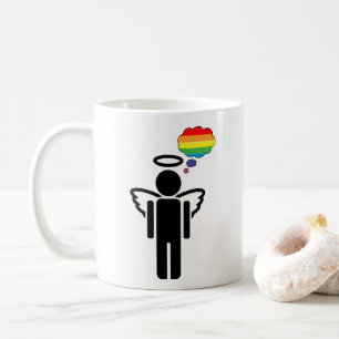 Taza De Café angelicina de arco iris