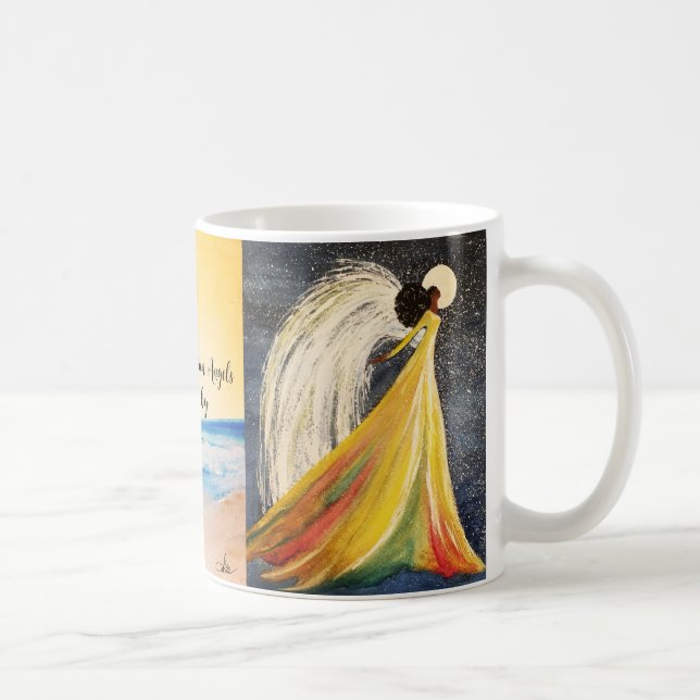 Taza De Café Angels Entre El Café Estadounidense Mug (Derecha)