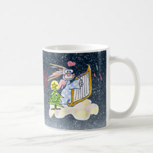 Taza De Café Angels on High Xmas Tree Moon Mug