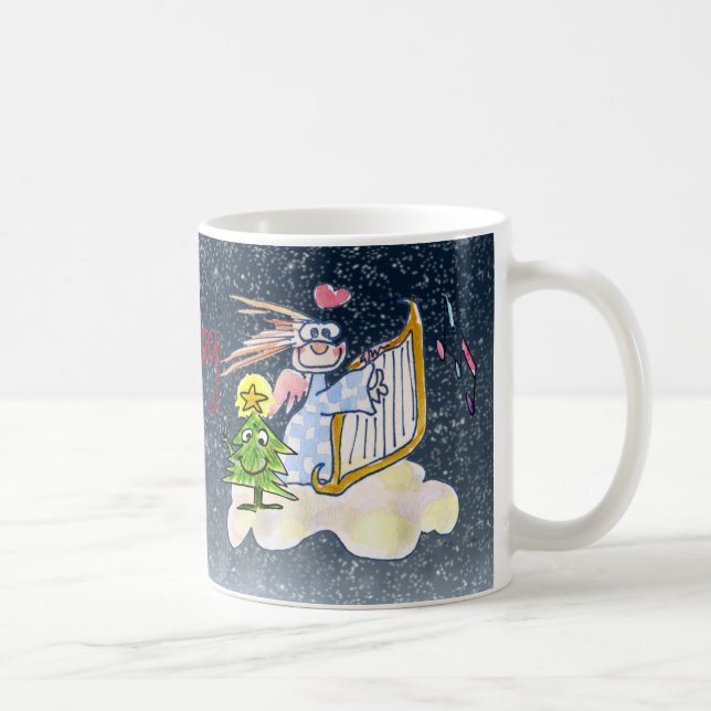 Taza De Café Angels on High Xmas Tree Moon Mug (Derecha)