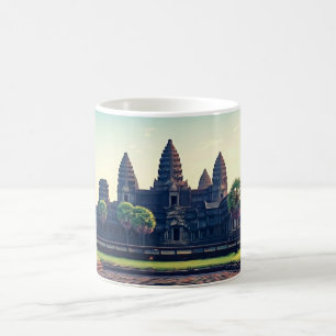 Taza De Café Angkor Wat Camboya al amanecer