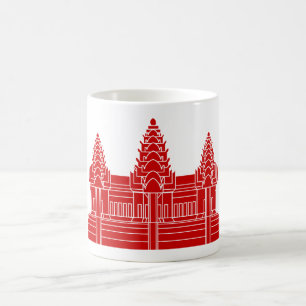 Taza De Café Angkor Wat Camboyan / Bandera Jemer