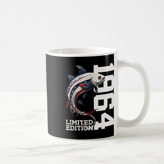 Taza De Café Angler 61st Birthday Fishing Limited Edition 1964 (Derecha)