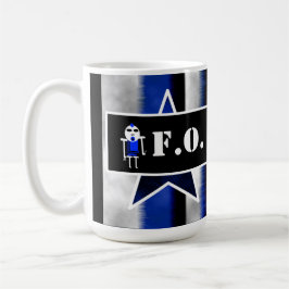 Taza De Café Angry Alien Blue [ SKULLien ] by J.H.T.