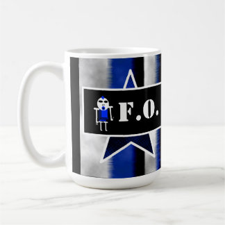 Taza De Café Angry Alien Blue [ SKULLien ] by J.H.T.