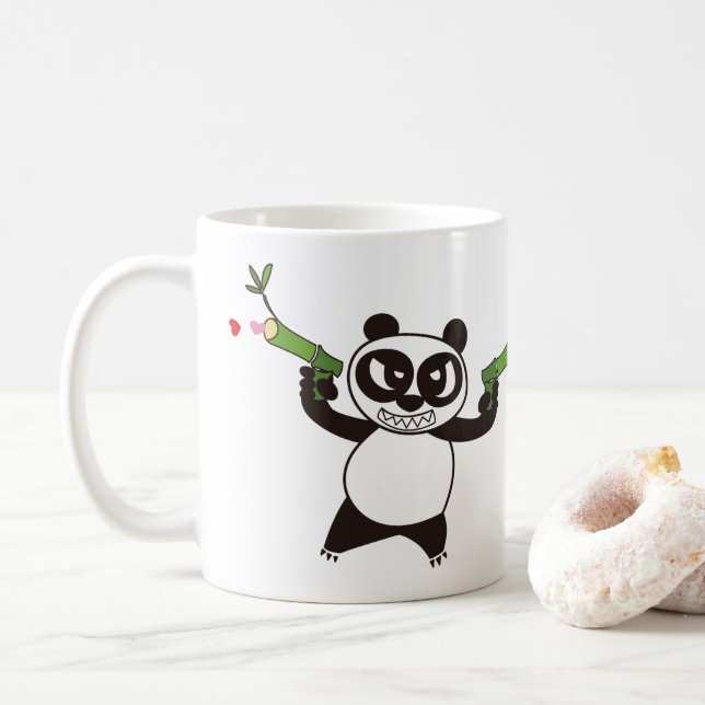 Taza De Café Angry Face Panda 28 (Con donut)