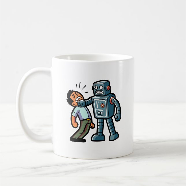 Taza De Café Angry Robot (Izquierda)