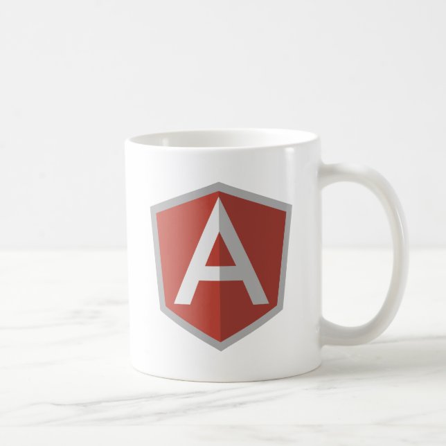 Taza De Café AngularJS Escudo Logotipo (Derecha)