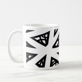 Taza De Café Ángulos en negro y blanco
