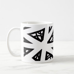 Taza De Café Ángulos en negro y blanco