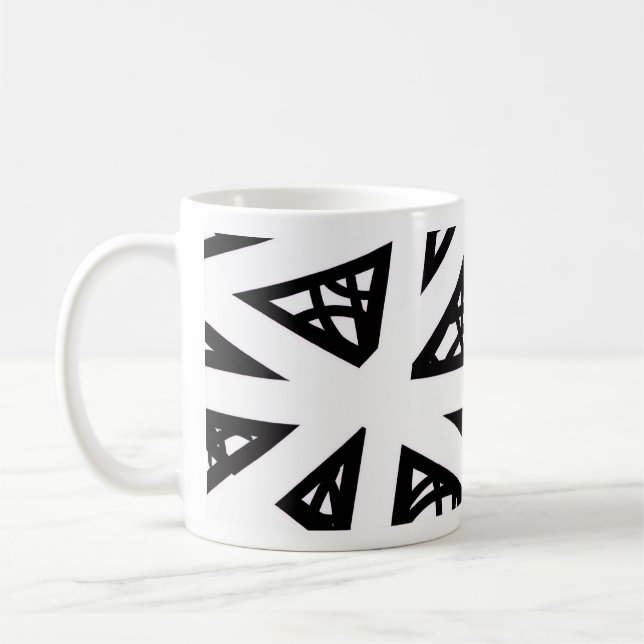 Taza De Café Ángulos en negro y blanco (Izquierda)