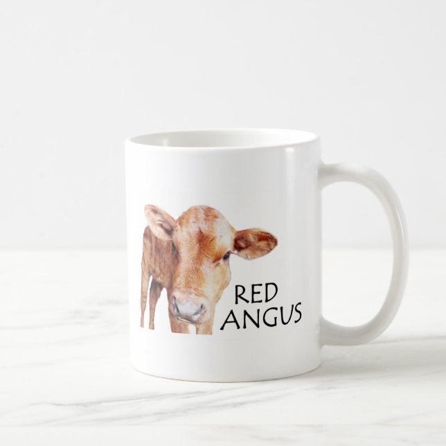 Taza De Café Angus rojo - el rojo es el nuevo negro (Derecha)