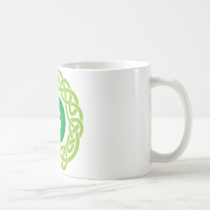 TAZA DE CAFÉ ANILLO CELÁTICO CON SHAMROCK