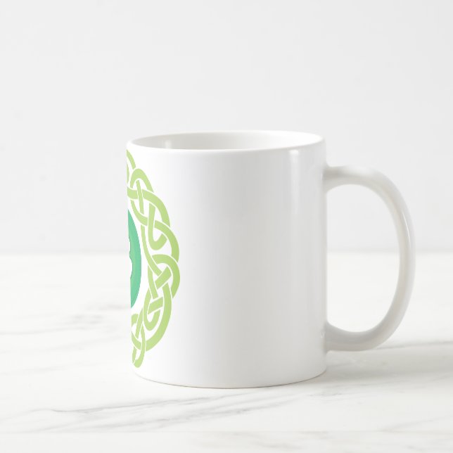 TAZA DE CAFÉ ANILLO CELÁTICO CON SHAMROCK (Derecha)