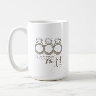 Taza De Café Anillo de Compromiso de Diamante para FUTURA SRA. 