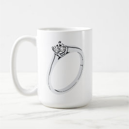 Taza De Café Anillo de compromiso y fecha