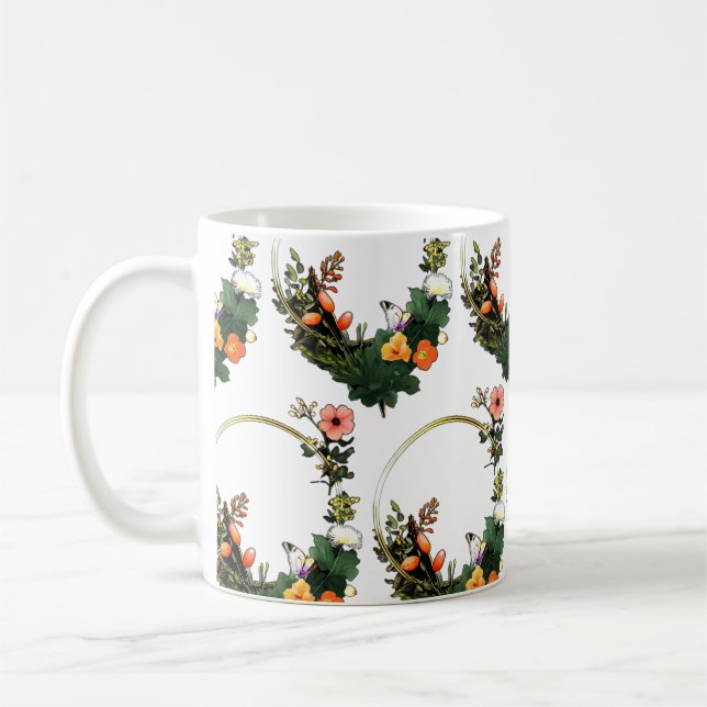 Taza De Café Anillo de flores (Izquierda)