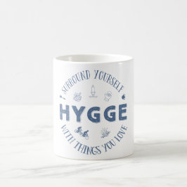 Taza De Café Anillo usted mismo W. Hygge (texto azul marino)