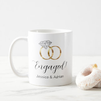 Taza De Café Anillos de boda de diamantes personalizados Compro