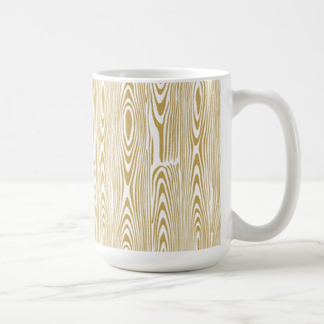 Taza De Café Anillos de madera de Purpurina dorado (Derecha)
