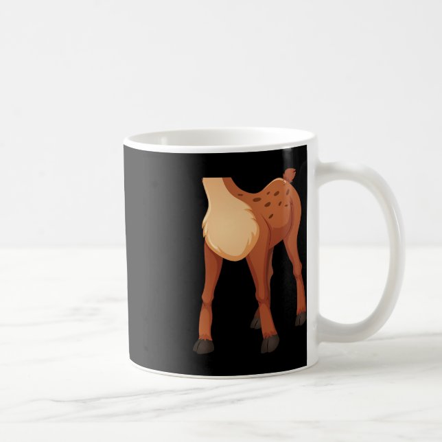 Taza De Café Anima divertida con vestuario Halloween de ciervo  (Derecha)