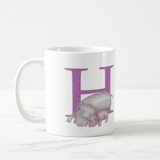 Taza De Café Animal ABC H es para hippo mug (Izquierda)