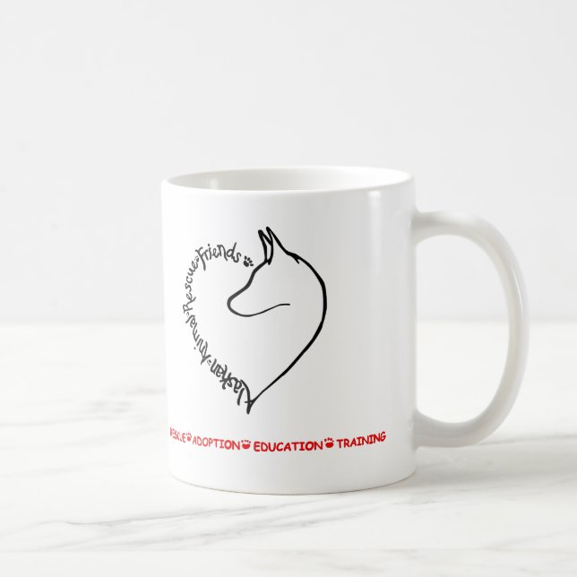 Taza de café animal de Alaska oficial del rescate (Derecha)