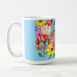 Taza De Café Animal Friends Among the Flowers