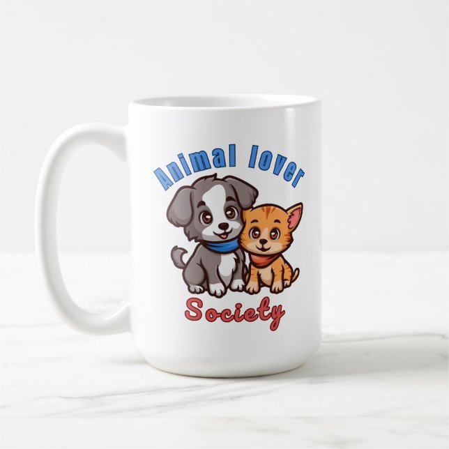 Taza De Café Animal lover society for animal lover  (Izquierda)