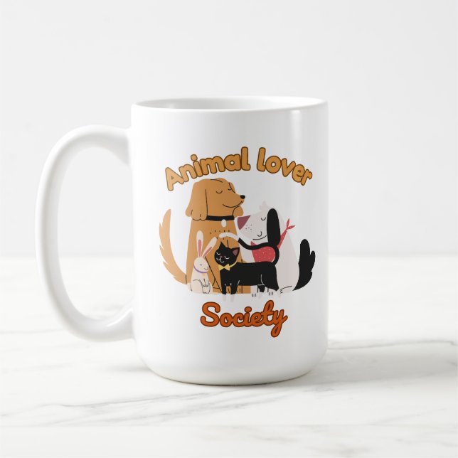 Taza De Café Animal Lover Society for Pet lover  (Izquierda)