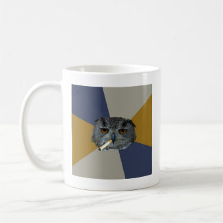 Taza De Café Animal Meme del consejo del búho del estudiante de