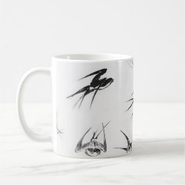 Taza De Café Animal retro de la naturaleza del pájaro del trago