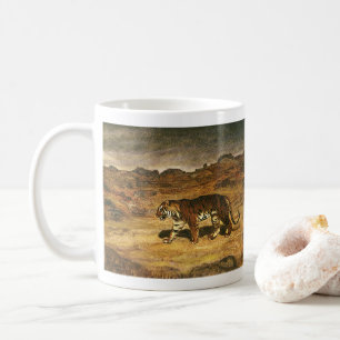 Taza De Café Animal Salvaje Antiguo, Tigre de Bengala Recorrien