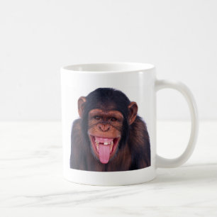 Taza De Café animal salvaje del mono del chimpancé fresco del
